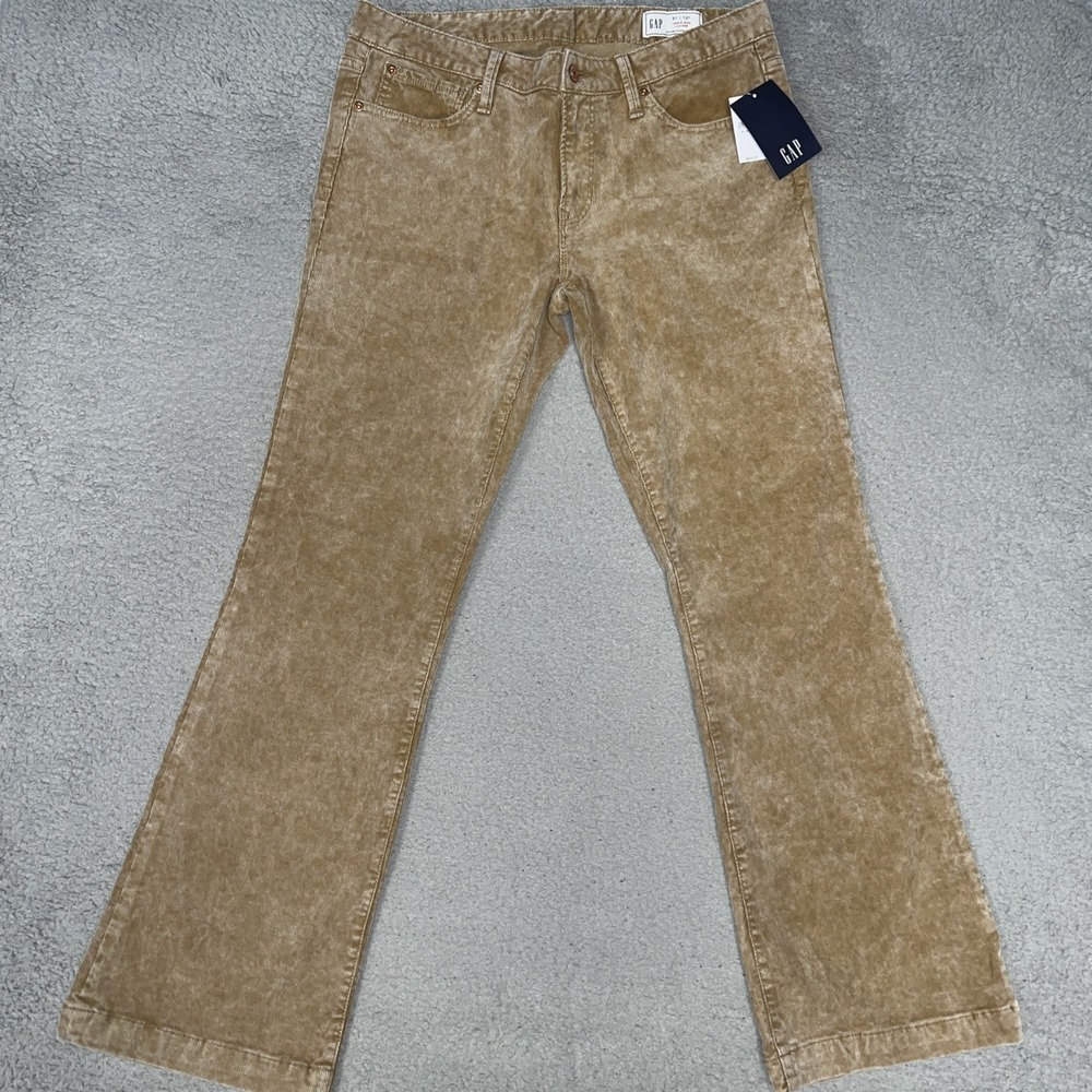 NWT Gap Pants Women's Sz 12R 31 x 31 Brown Corduroy Long & Lean Low Rise Bootcut